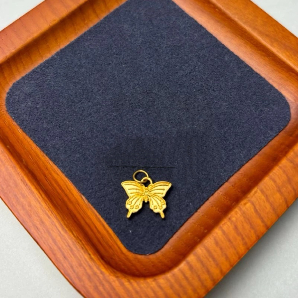 帛航金铺足金素金蝴蝶提溜WH1104