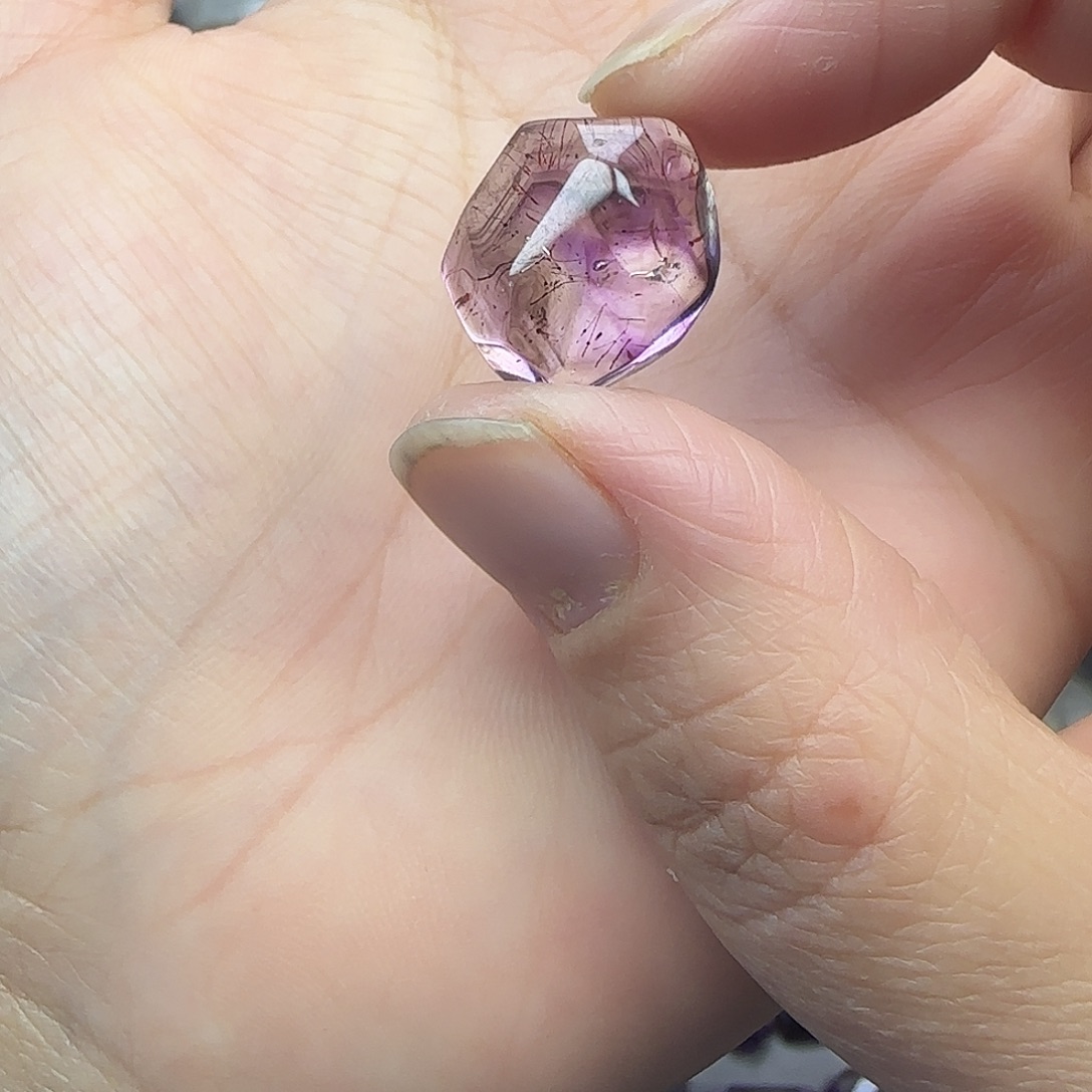 银S925镶嵌珠宝半成品紫晶