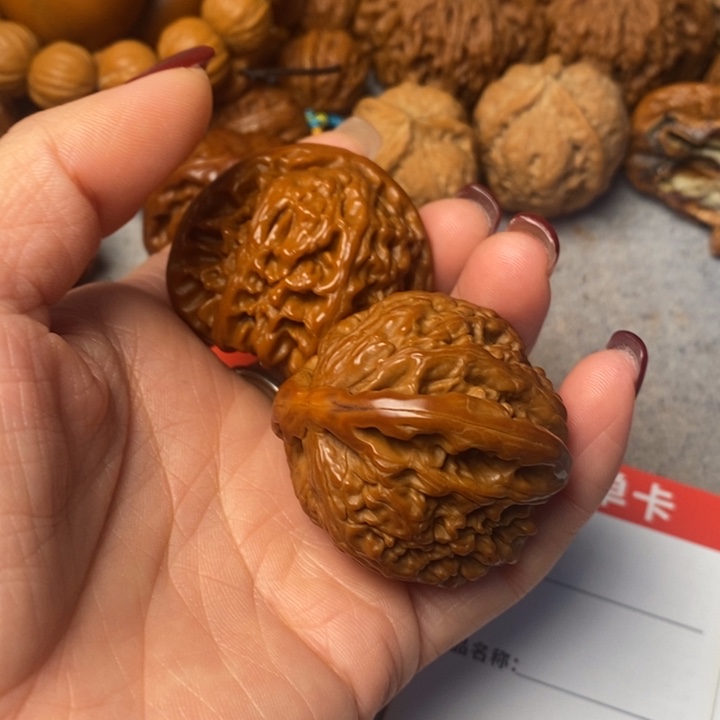 小***明吊坠文玩核桃白狮