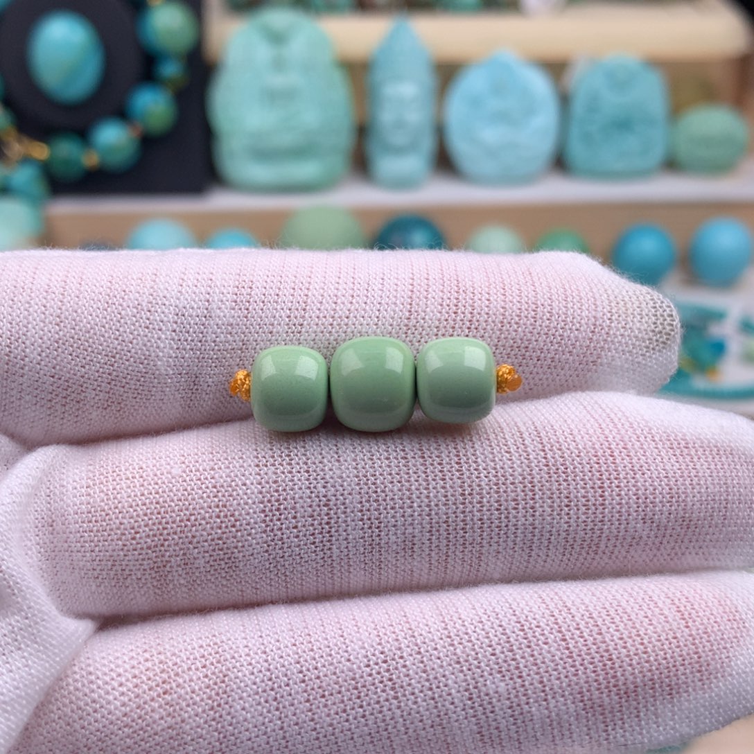 未镶嵌绿松石珠宝奇石8.1/9.1mm