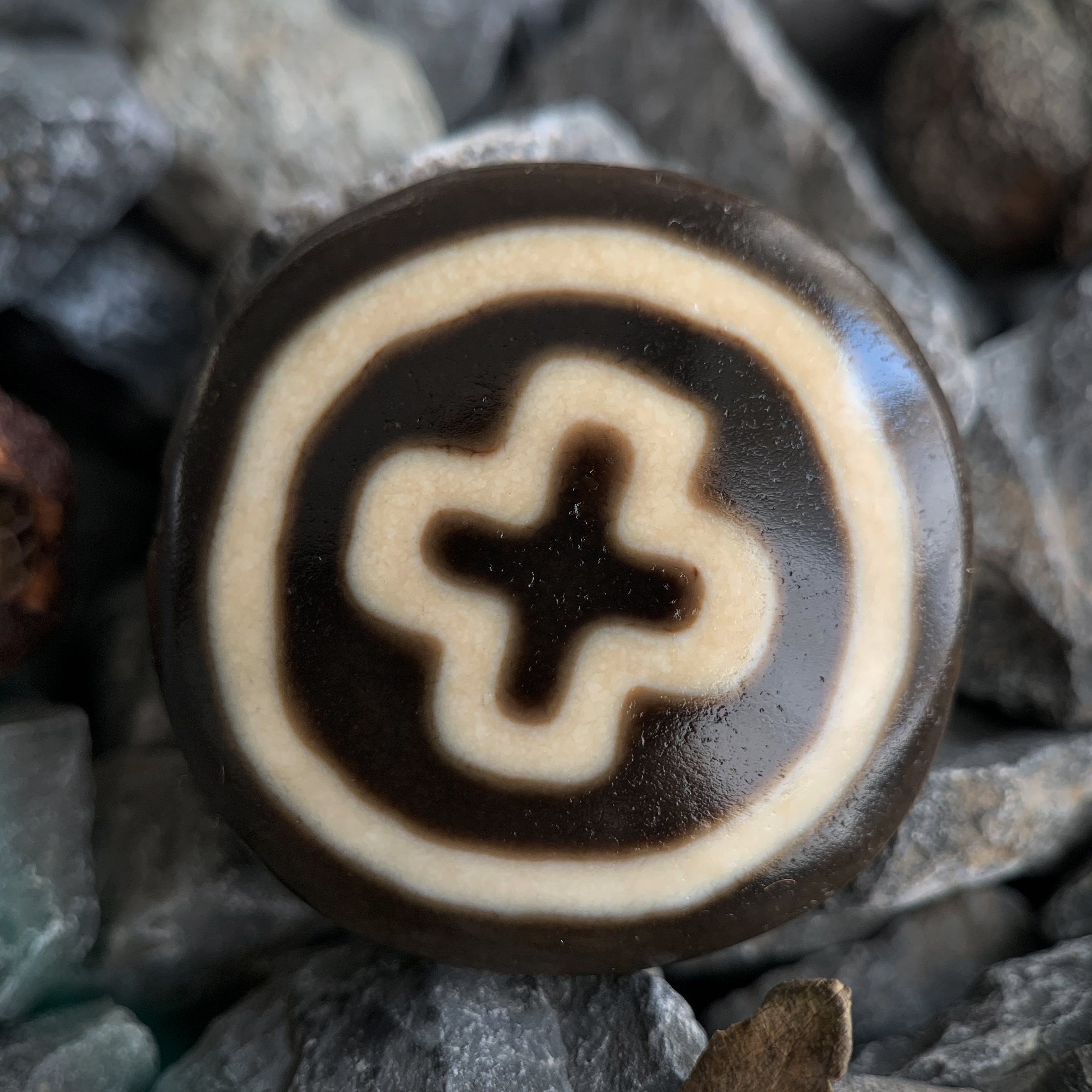 【观南臻品】上肯老超十字平安fo板珠项链配饰 手工台湾天珠