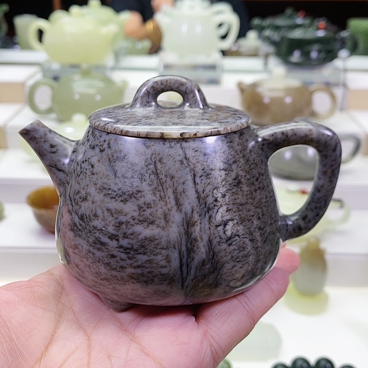 未镶嵌和田玉挂件茶壶230m l