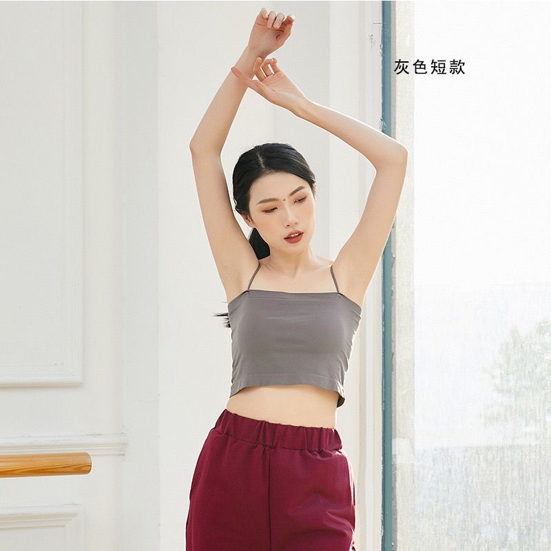 【雪雪】两件装舞蹈古典舞现代舞瑜伽日常裹胸练功服吊带胸垫固定