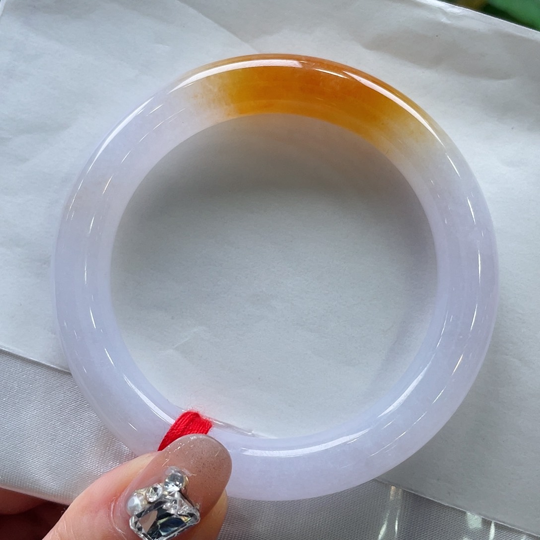 未镶嵌手镯翡翠32号粉底冰红翡52圈特色