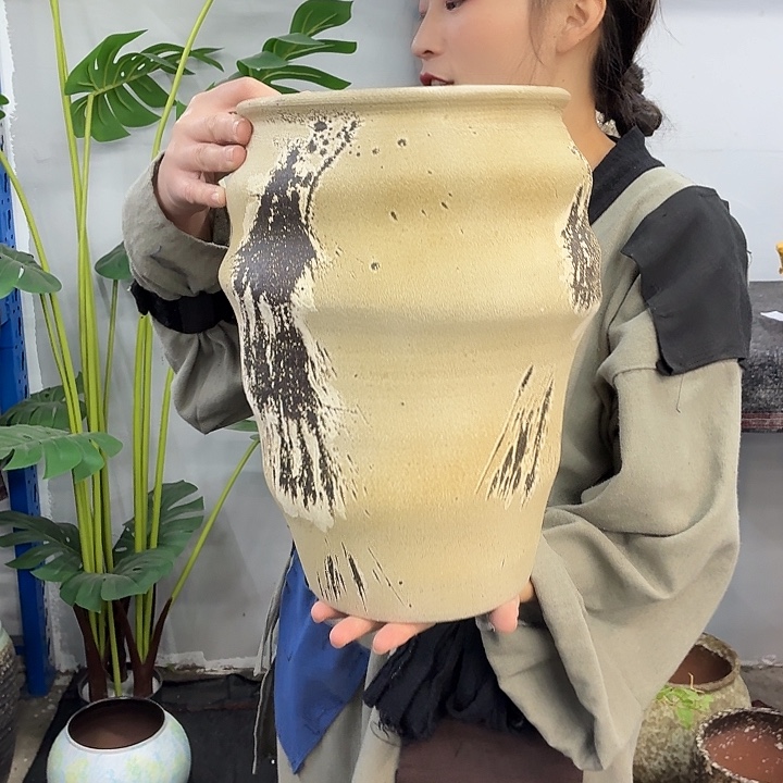 21×34 -粗陶花盆有孔