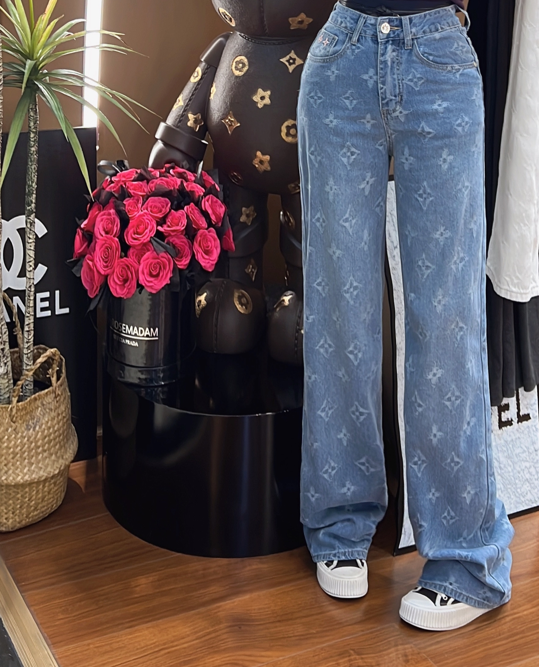 大婷子-VIP家•定制高货印花牛仔裤（8-6691）