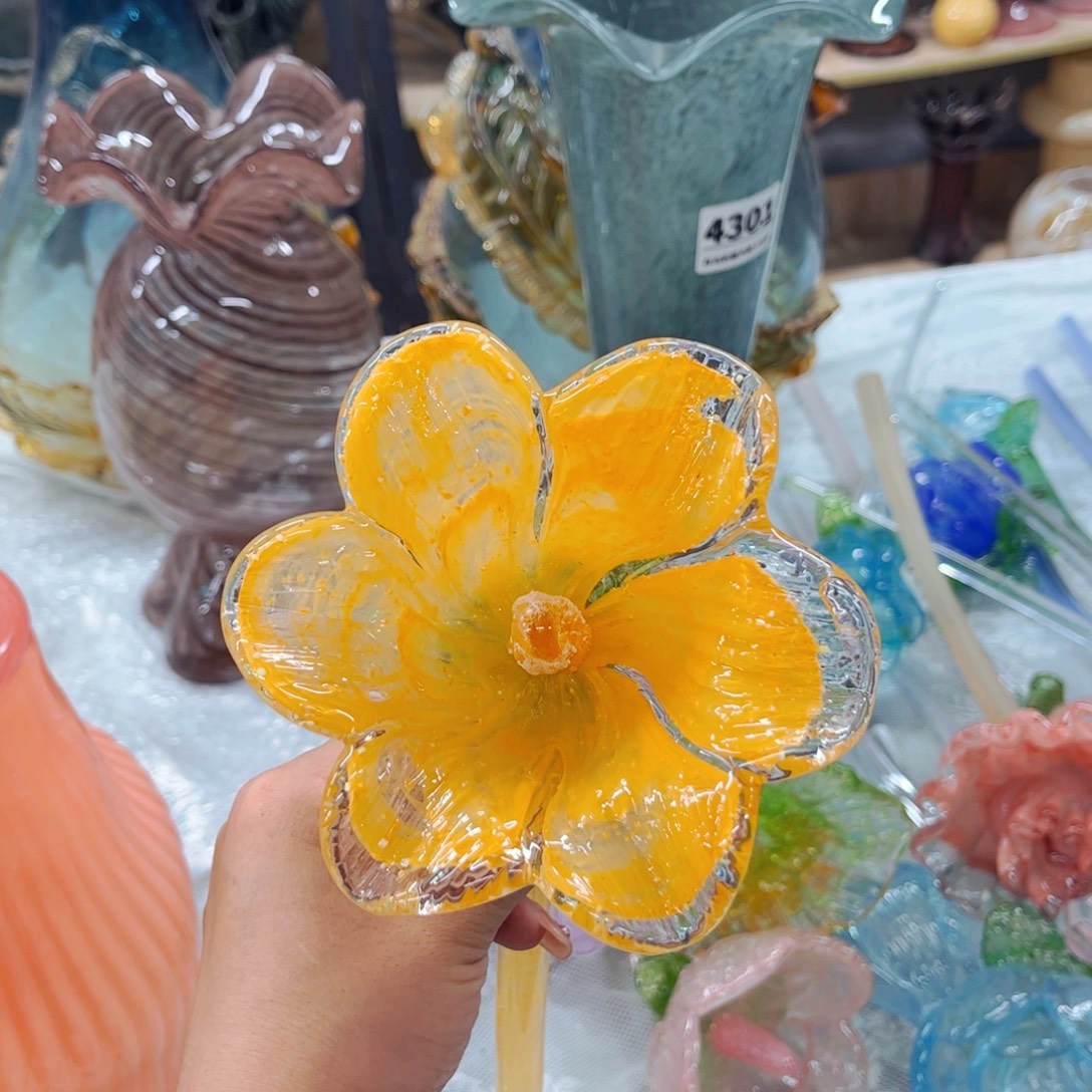 夜光百合家悦美居琉璃摆件