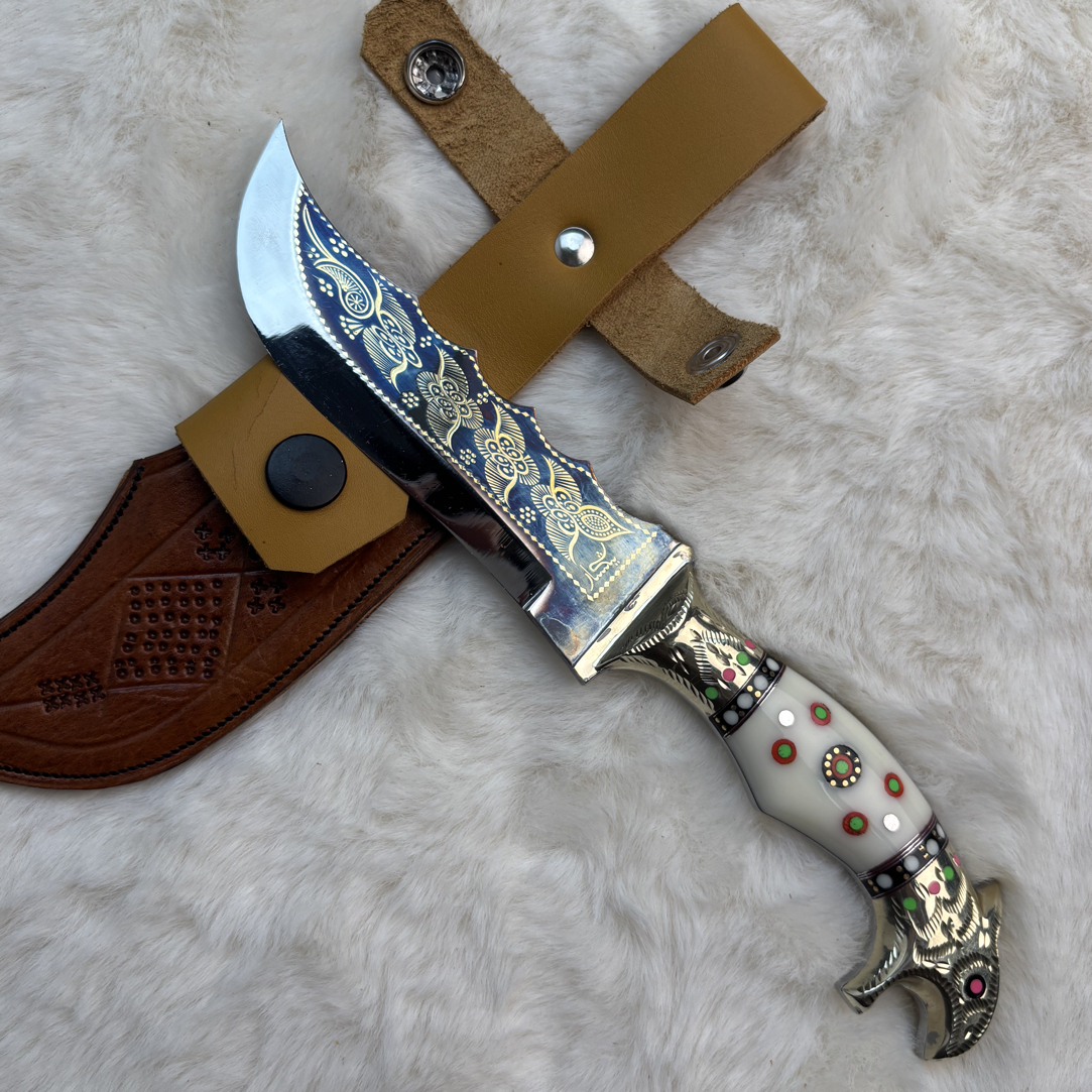 英吉沙小刀虎头造型精美水果刀