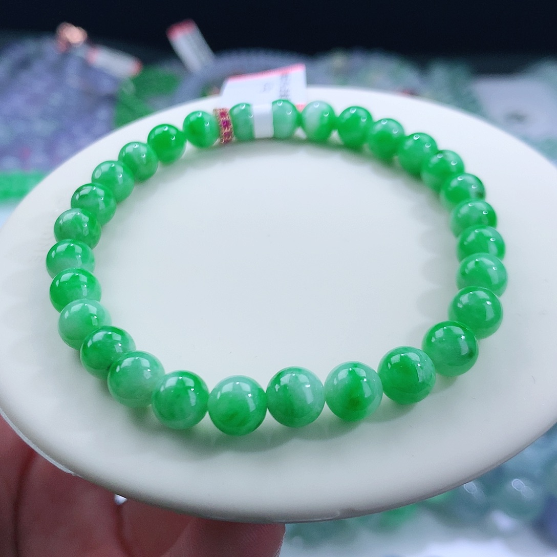 翡翠手串未镶嵌卡6.6