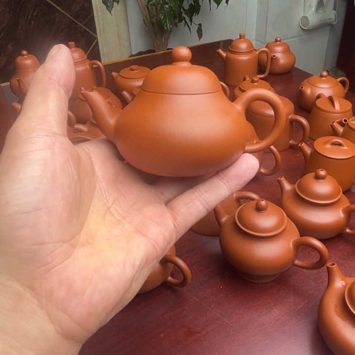 茶壶紫砂赵庄朱泥、全手工