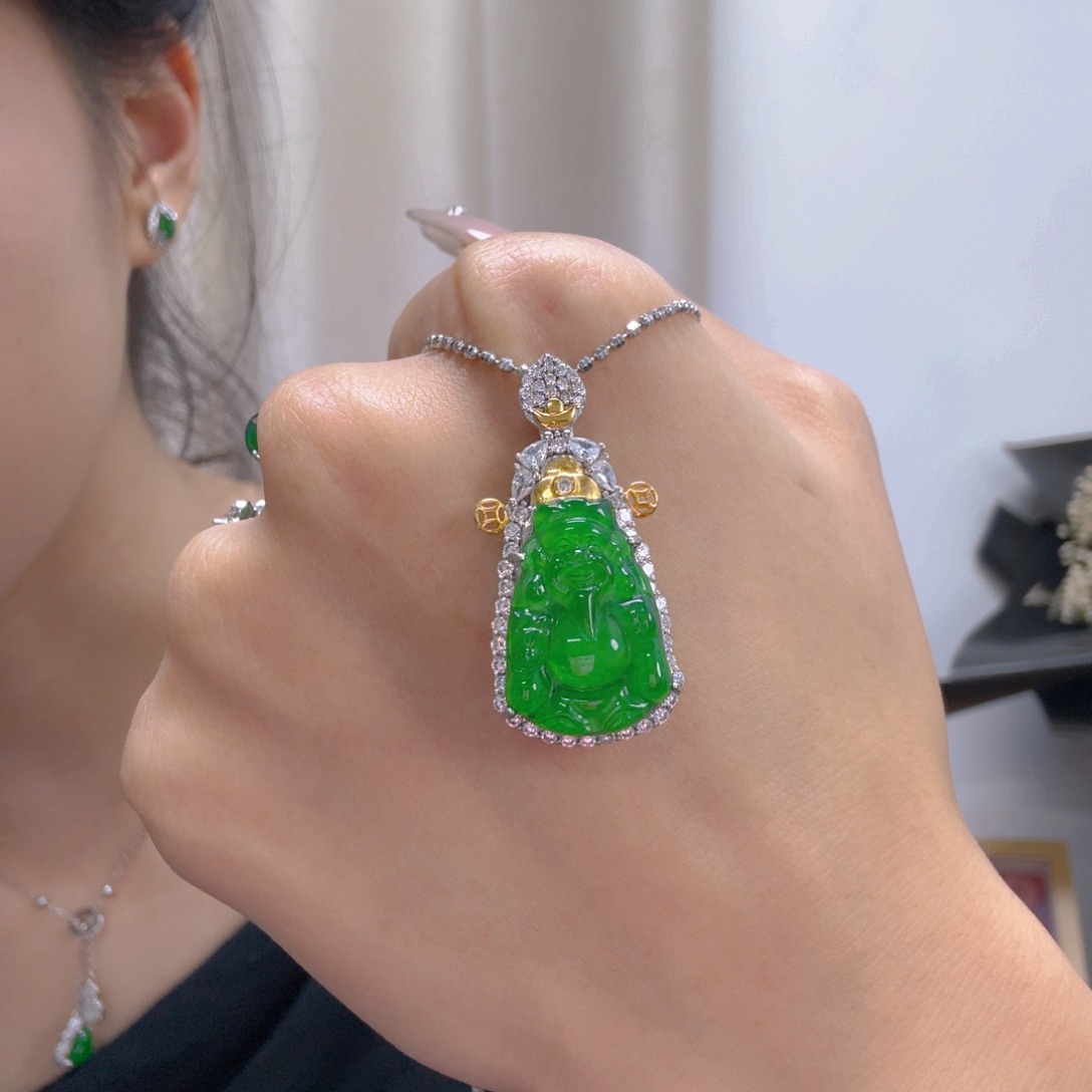 翡翠未镶嵌吊坠(不含链)