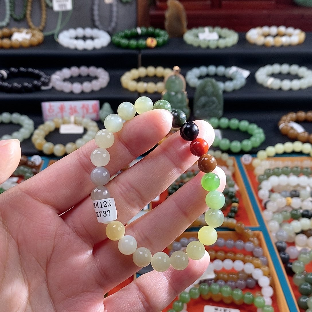 和田玉手链 8MM未镶嵌