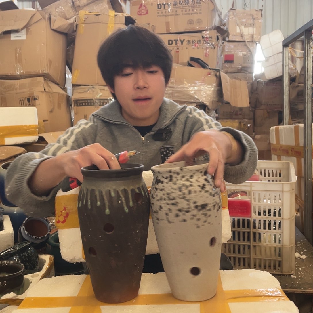 红陶宜兴紫砂花盆