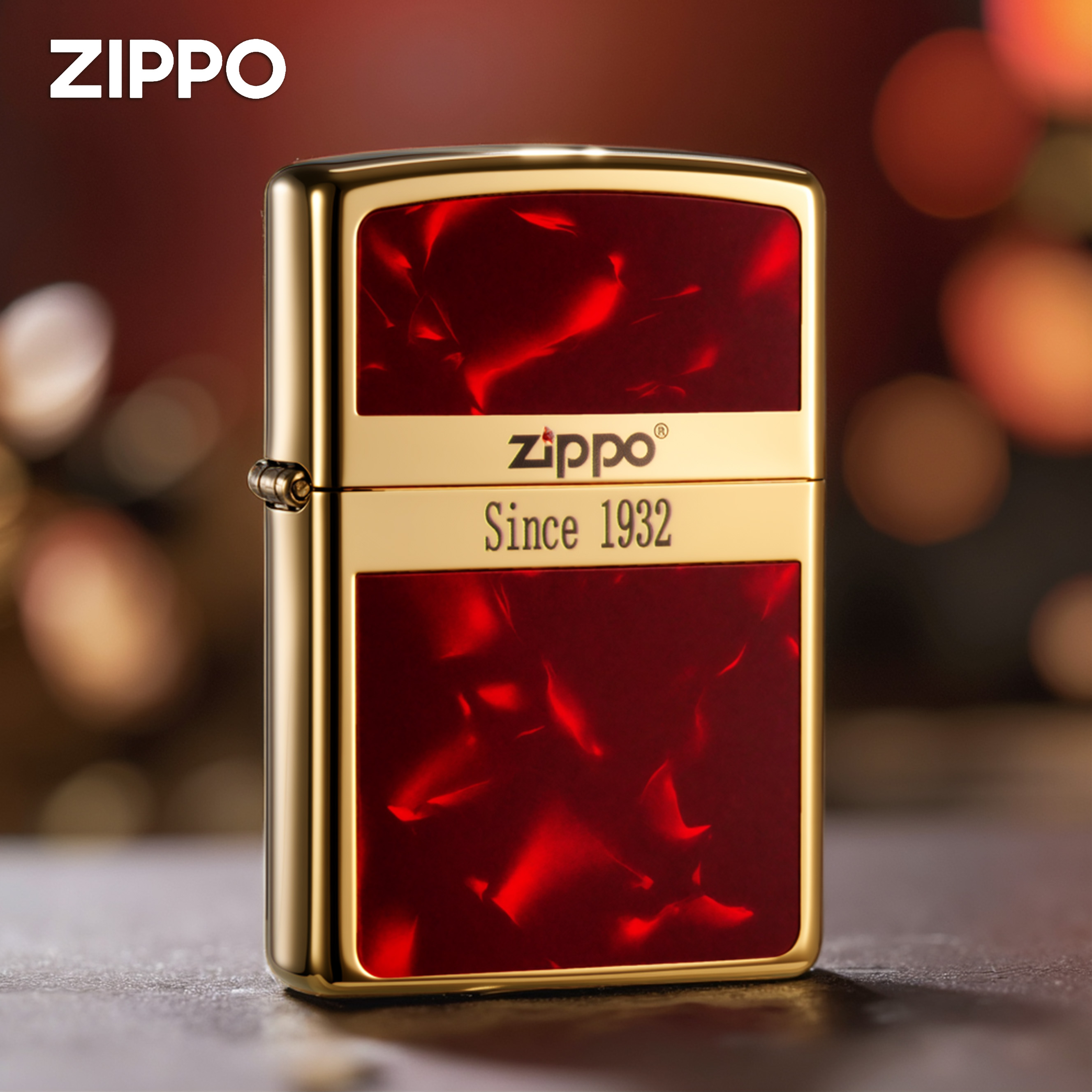 ZIPPO/之宝美国打火机正品天然贝壳烈焰红贝幻彩爆款礼物DYH1X1