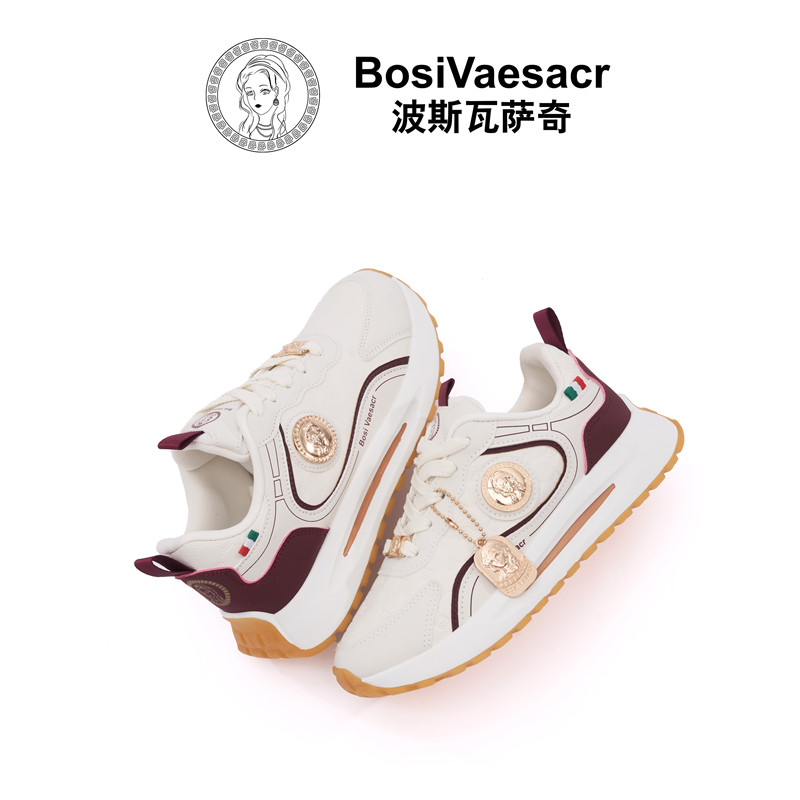 Bosi Vaesacr波斯瓦萨奇男女鞋2025冬季新款厚底百搭休闲运动潮鞋