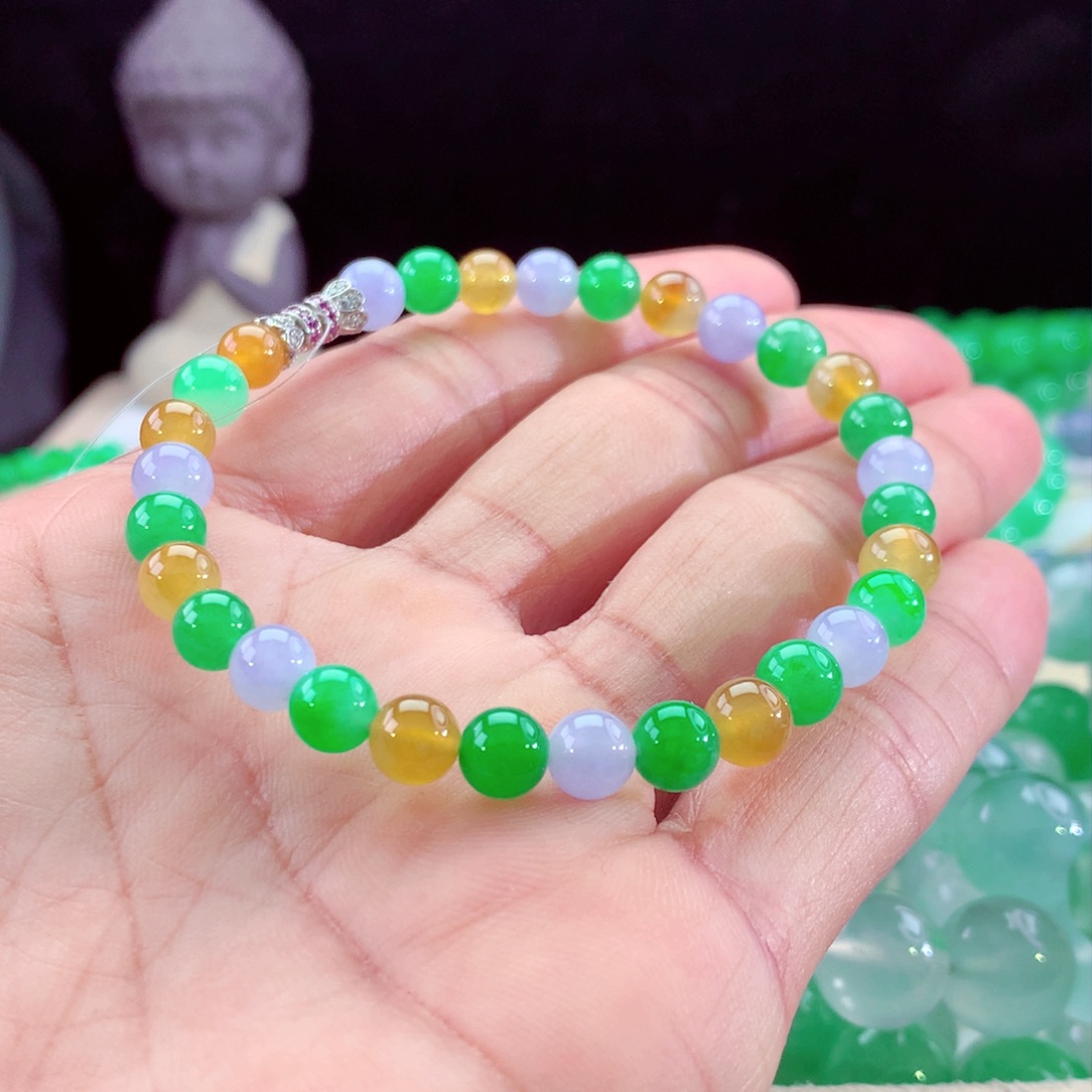 翡翠手链未镶嵌卡6