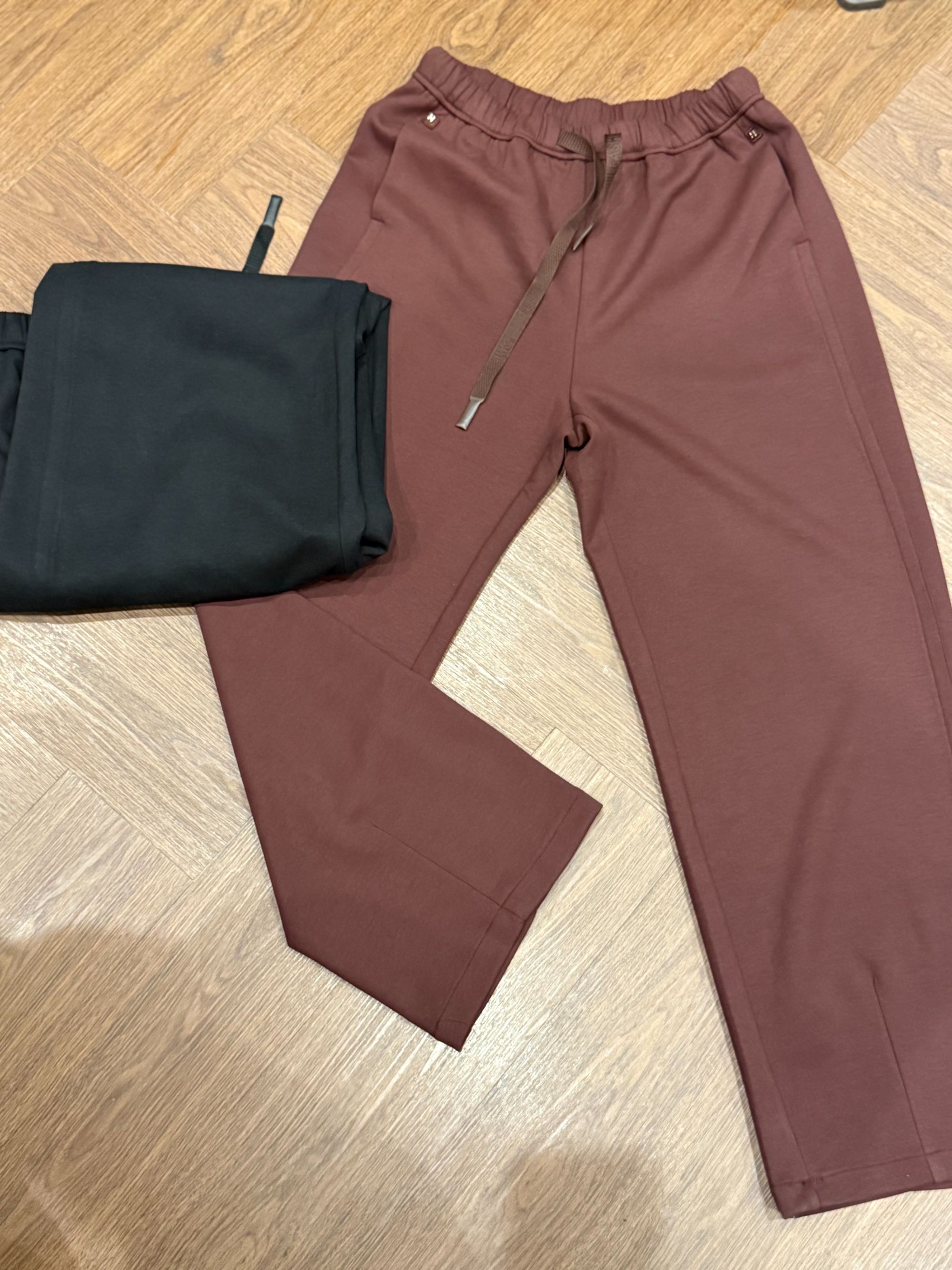 LX孤品缺码断号裤子-松紧弹力腰直筒裤拖地裤显瘦大码6080