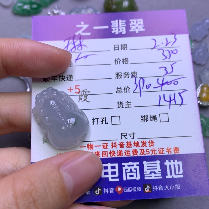 翡翠颈饰未镶嵌琳**?