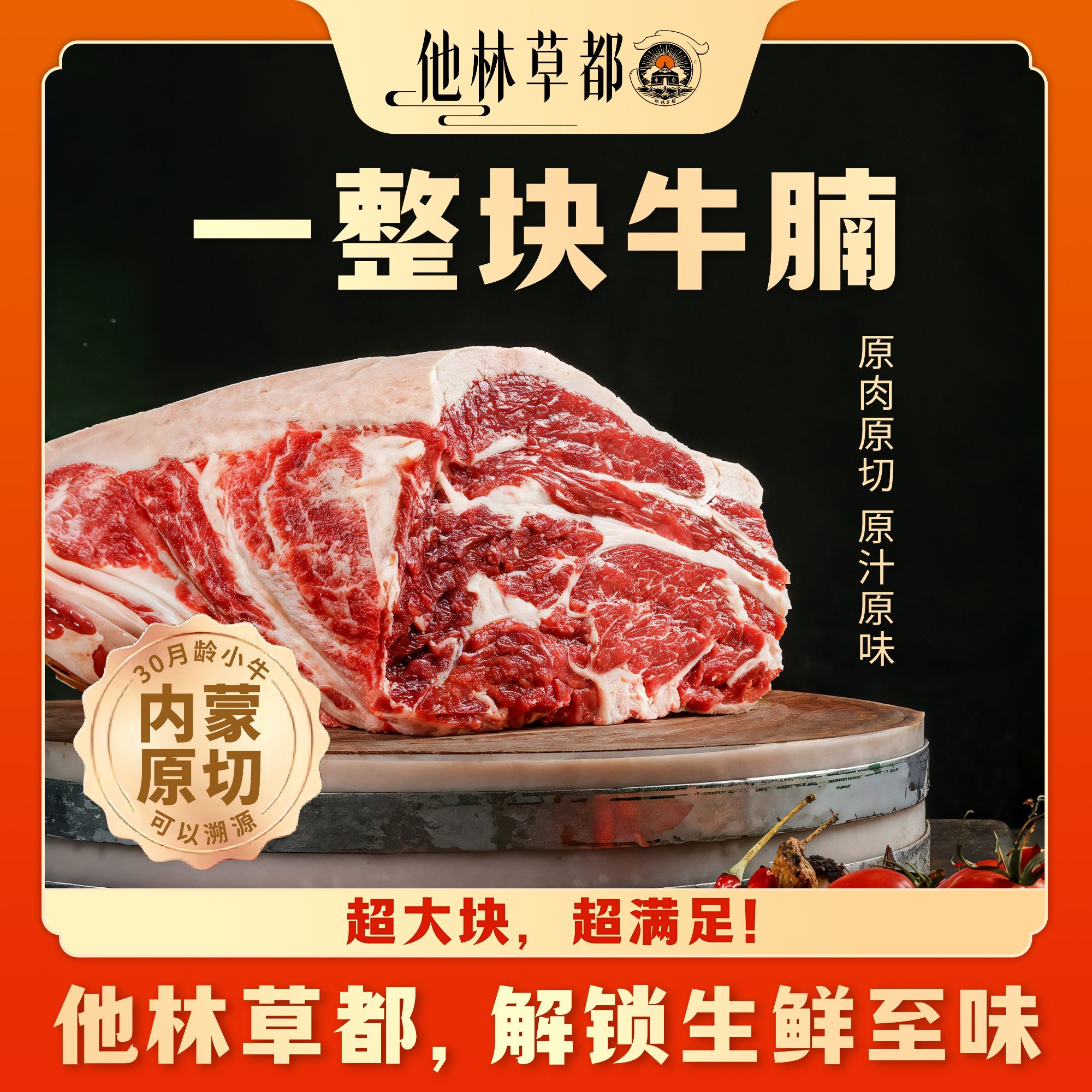 内蒙古原切牛腩2000g/袋顺丰包邮整块牛腩原切无添加牛肉炖牛腩