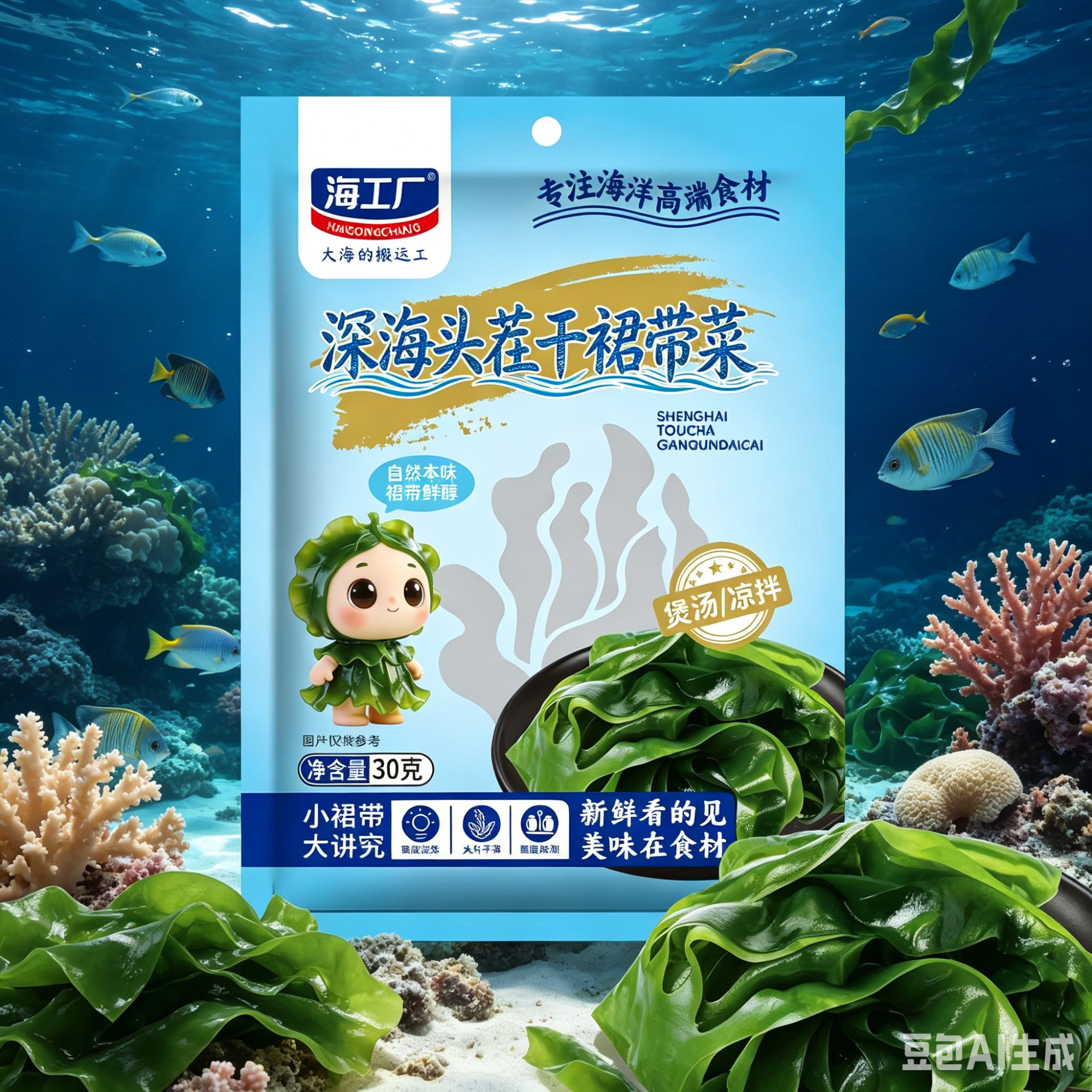 【到手十包】海工厂深海头茬干裙带菜 自然本味干净可凉拌