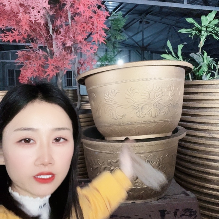 圆形78花盆2个有孔