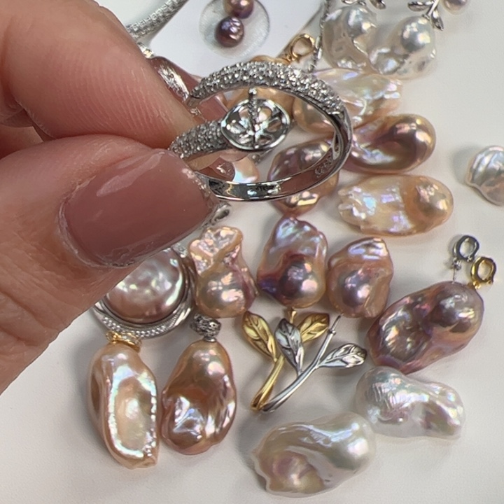 小***女银S925镶嵌吊坠(不含链)淡水珍珠