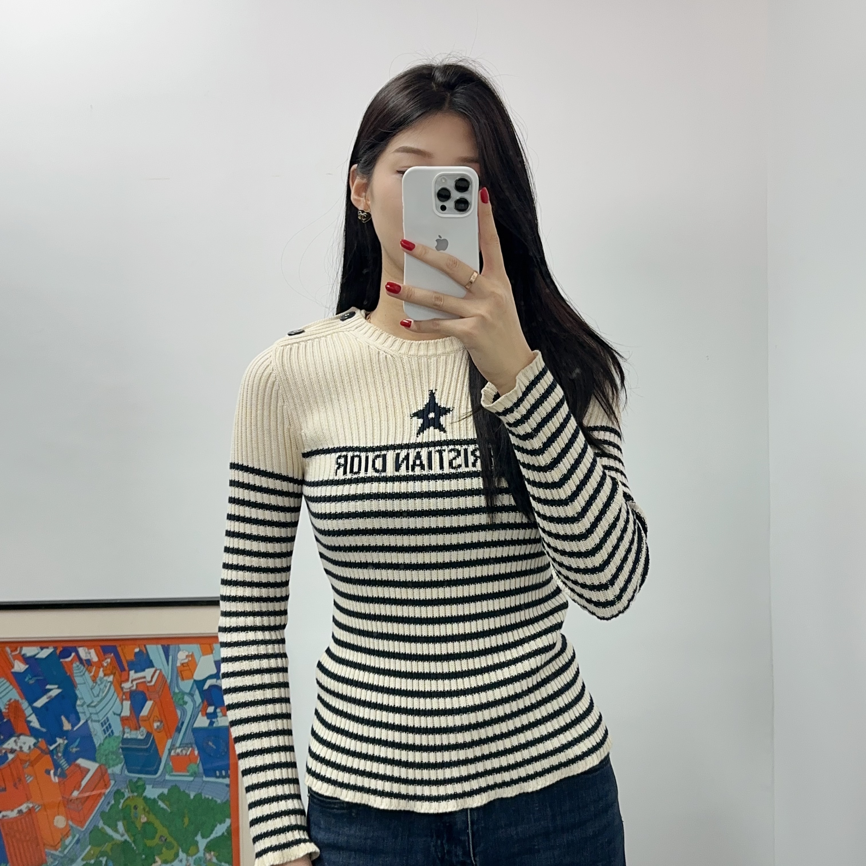 95新 DIOR/迪奥 长袖毛衣40码米色/251014WPHXT02
