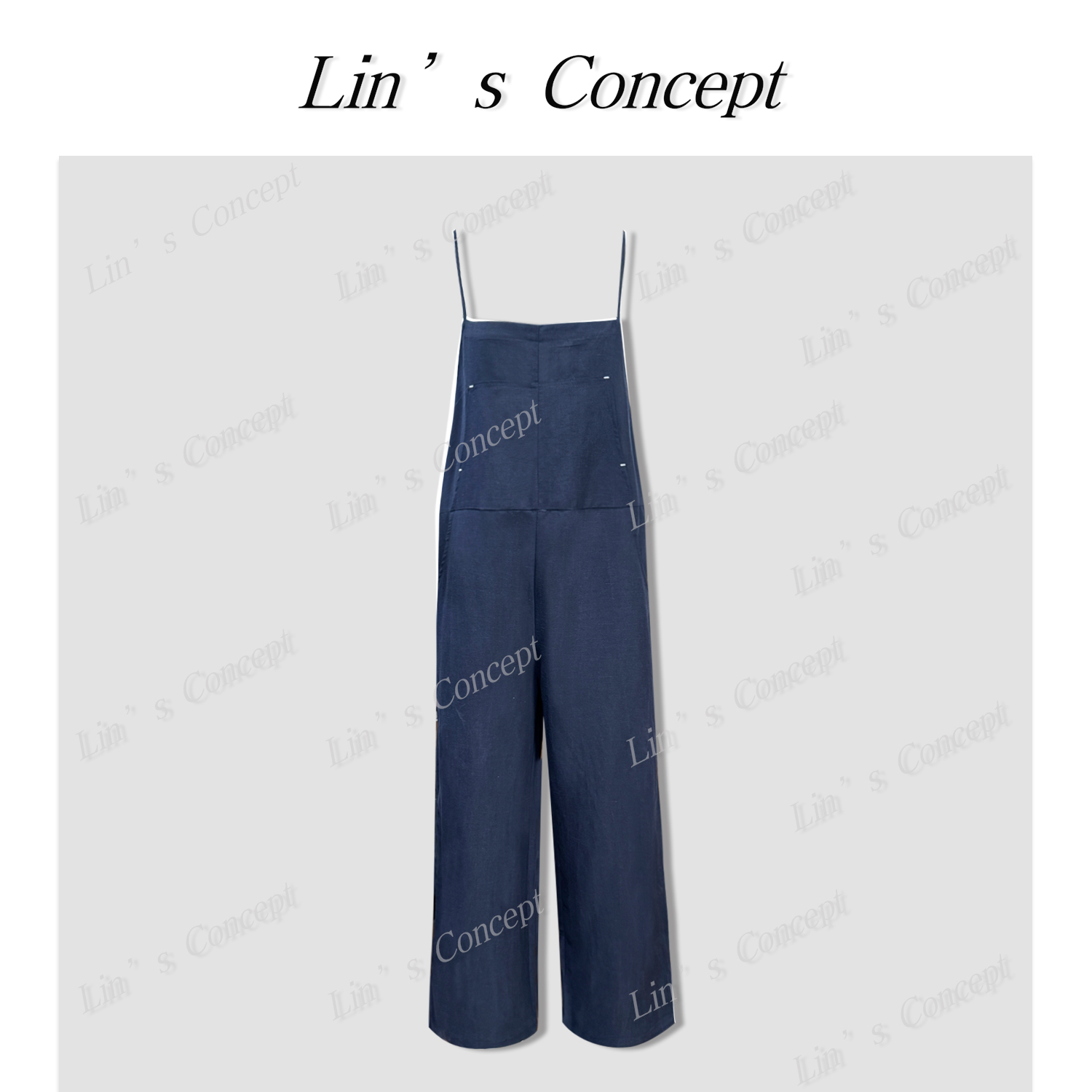 【Lin's concept】极简设计师款细肩带背带裤 DL2405502