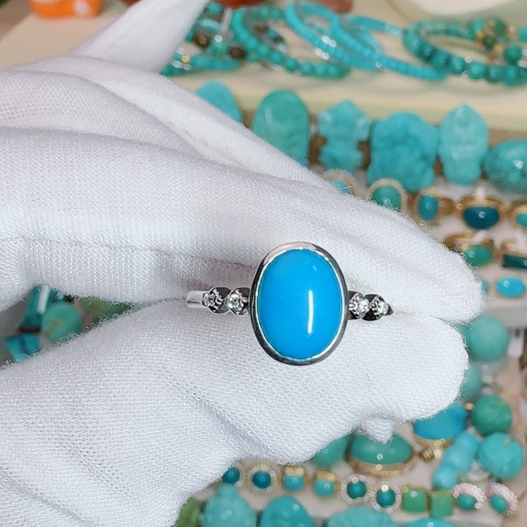 绿松石银S925镶嵌珠宝奇石