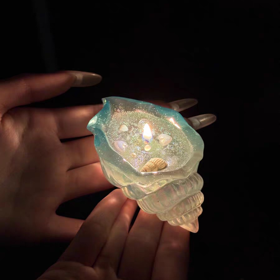 正版梦幻烛光藏意海螺蜡烛盲盒潮流少女心高级感香薰卧室装饰女生