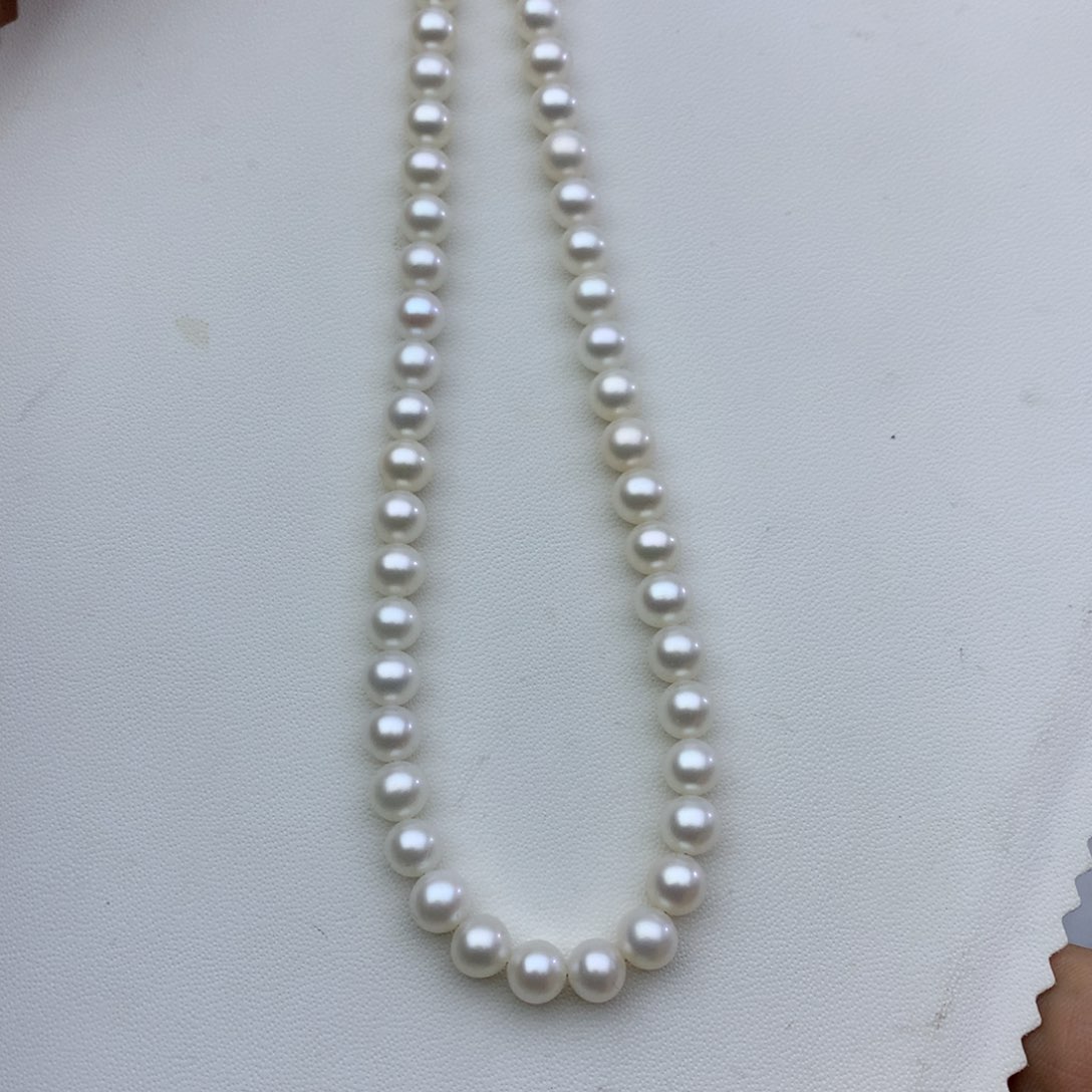 淡水珍珠项链银S925镶嵌