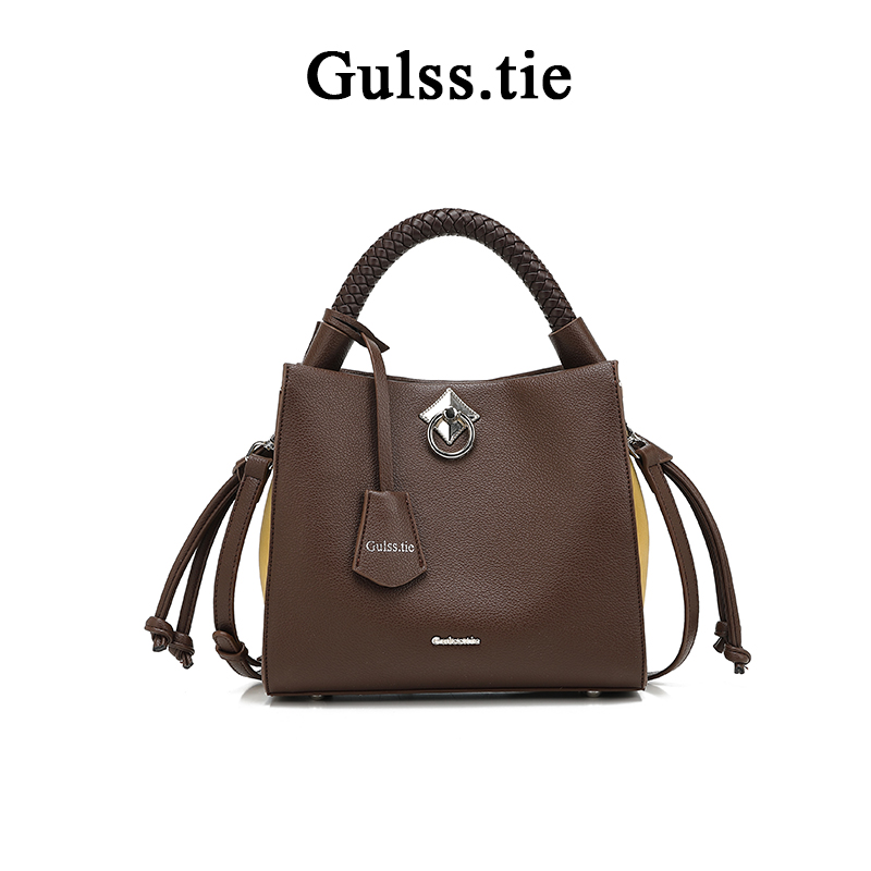 时尚百搭手拎单肩斜挎包 DFN1055-咖色