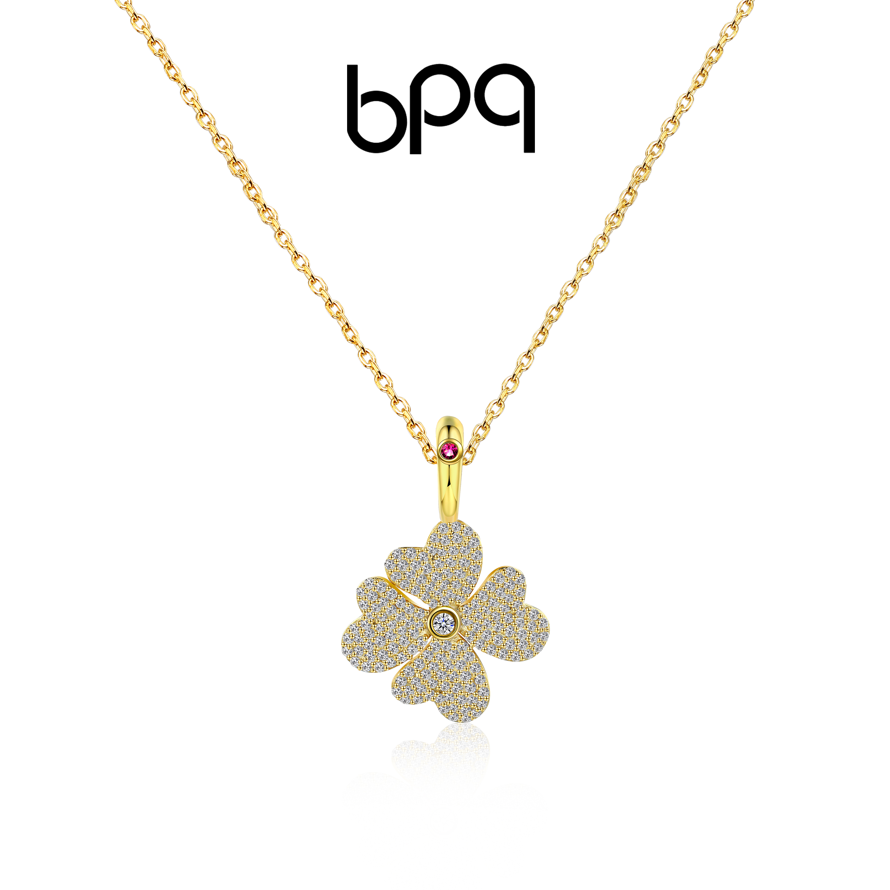 BPQ 坠链均925银 四叶草项链金色轻奢ins风百搭简约小众冬日聚会