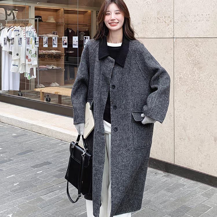 8109翻领高级感大衣找版