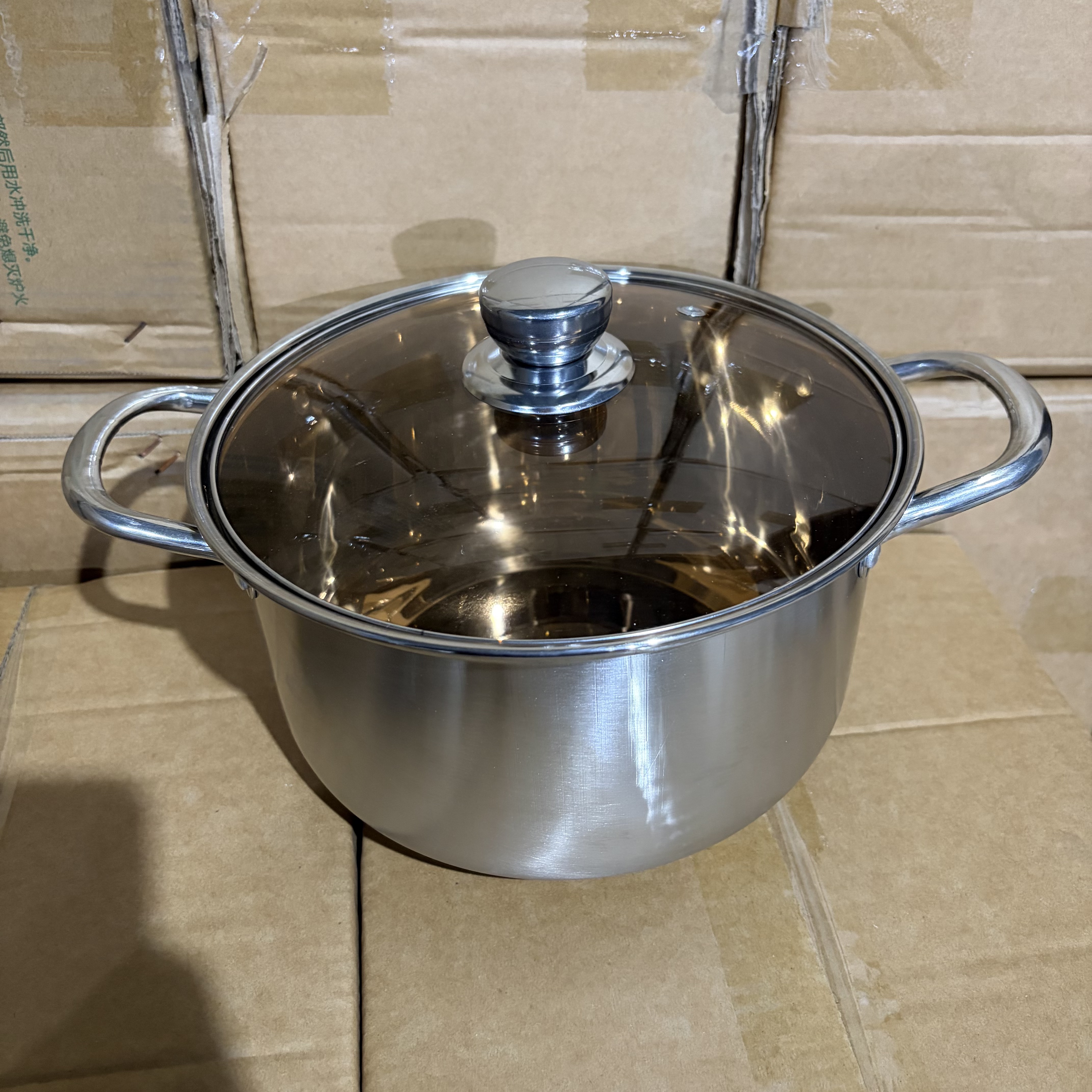 不锈钢汤锅家用炖汤锅加厚煮汤锅加大煲汤锅不锈钢煮粥锅KP