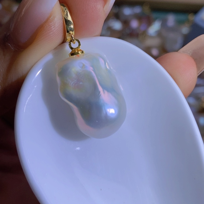 【闪购商品】淡水珍珠天然珍珠（微瑕）合金