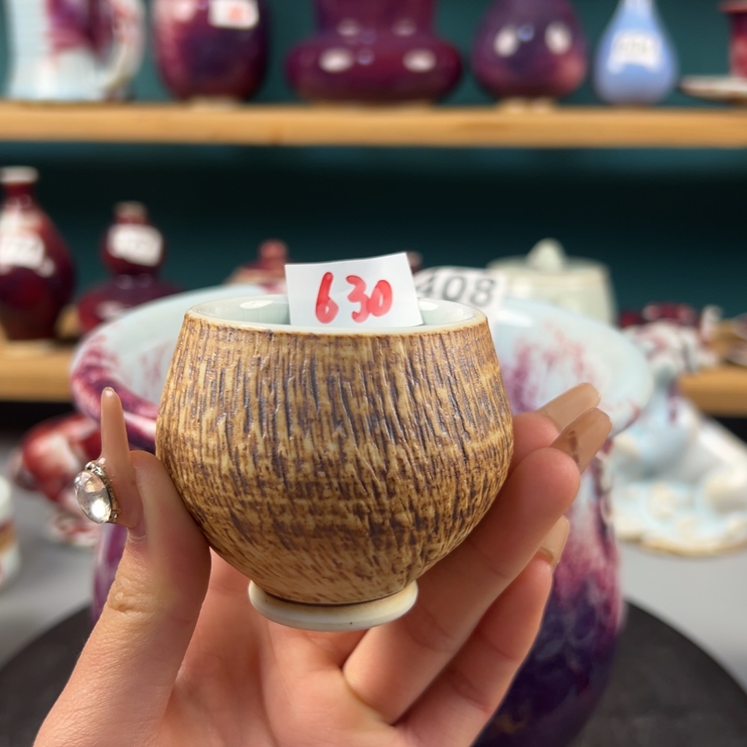 瓷片微瑕主人杯纯手工