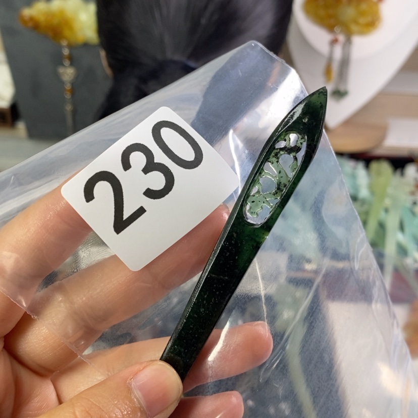 【闪购商品】岫玉发饰未镶嵌爱*