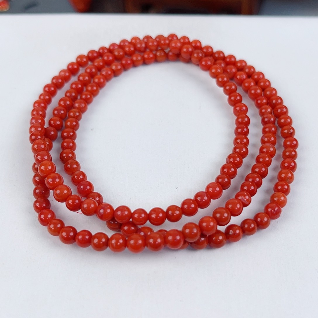 南红玛瑙未镶嵌瓦西多圈4mm