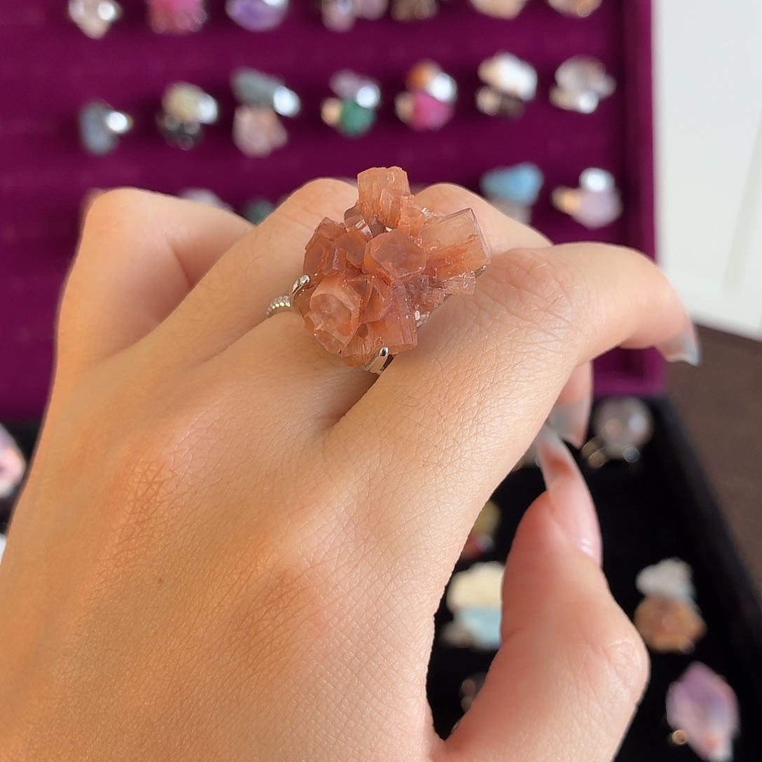 戒指烟晶银S925镶嵌