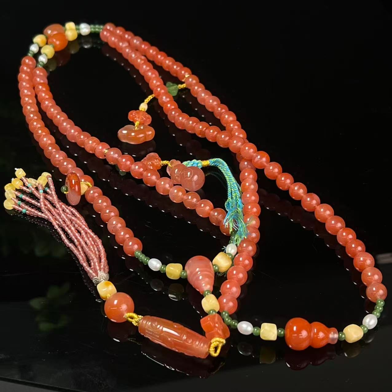 I004珠宝玉石精选南红项链