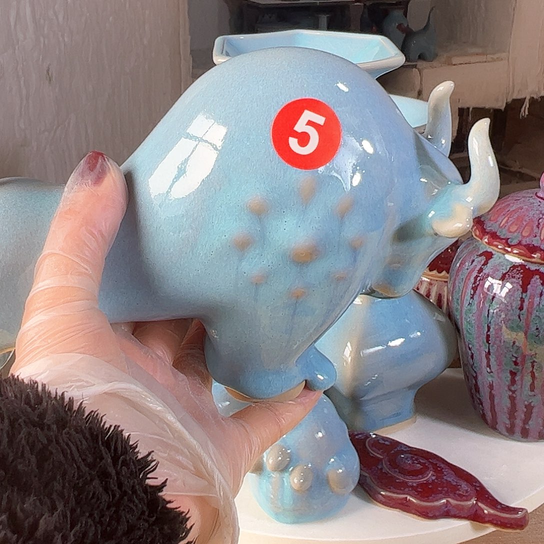 摆件郑家钧窑摆件微