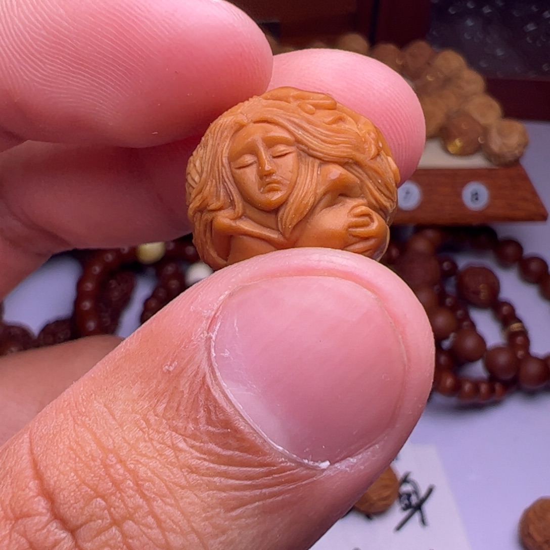 ****麒吊坠猴头核桃精修瑕疵灵蛇