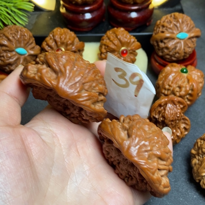 文玩核桃把件51蛇头39
