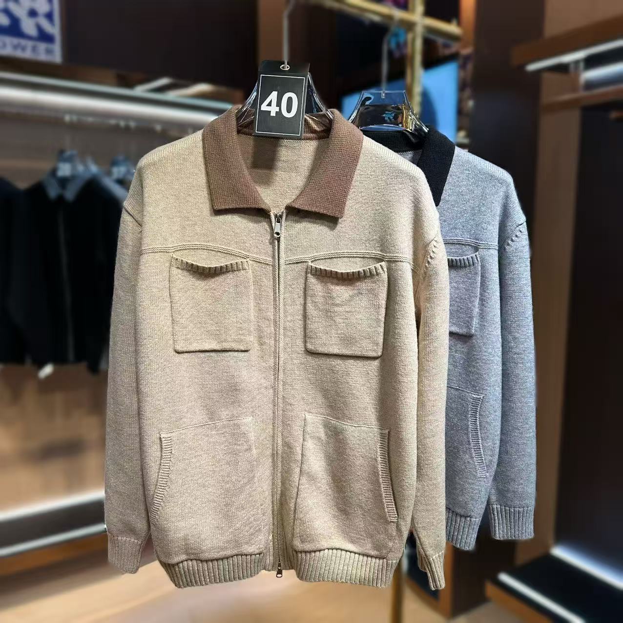 【40号链接】秋冬设计轻奢old money老钱风毛衣外套7121