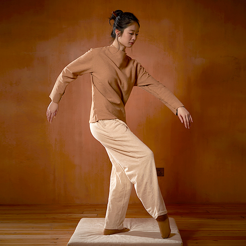 山下的家软软的条绒裤 瑜伽练功裤休闲宽松软糯舒适棉裤保暖透气