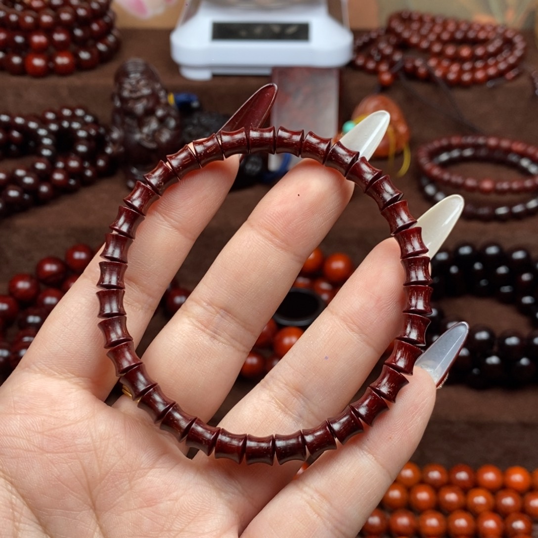 檀香紫檀（小叶紫檀）精工竹节