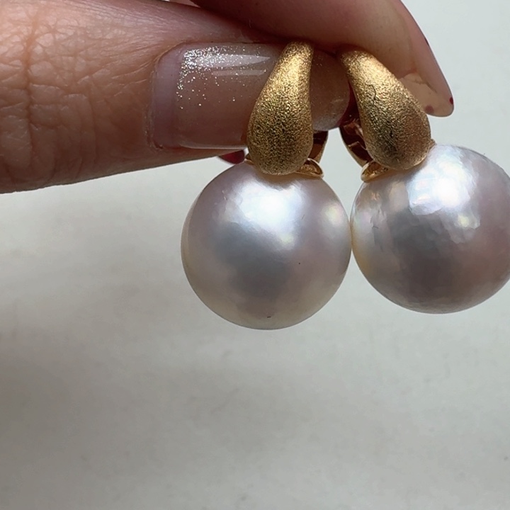 拼合珍珠（马贝珠）耳饰银S925镶嵌