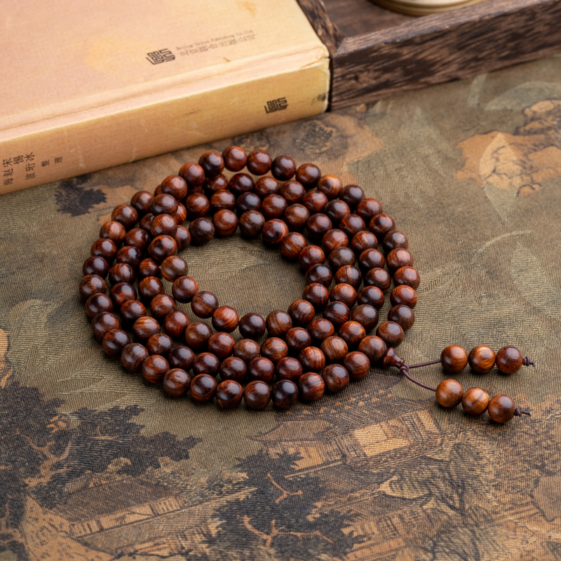 海南黄花梨8mm*108颗多圈手串