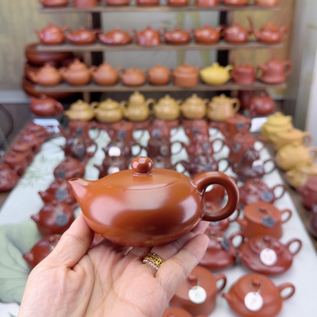 安***素紫砂茶壶海标老师凤雏手拉壶